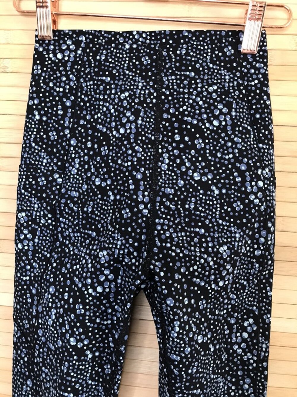 NWT Sweaty Betty Leggings XXS Blue Celestial Dot Print Elastic Waist - Picture 3 of 6